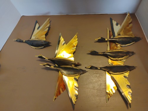 Vintage mcm flying duck geese - duck,