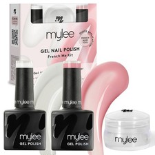 Mylee French Manicure Kit with Stamper White Nude Gel Nail Polish Stamping Tool
