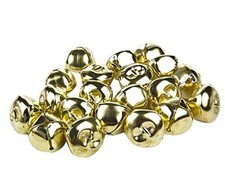 JINGLE BELLS LARGE 25mm Christmas Silver Gold Sleigh Metal  Craft Cat Musical 1"