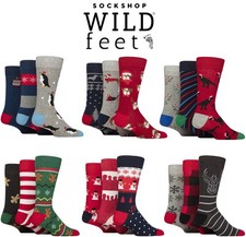 Christmas Socks Mens Patterned 3 Pair Size 7-11 Xmas Gift Idea SOCKSHOP Wildfeet