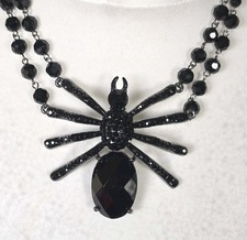 Butler&Wilson Black Crystal Spider Neckles  Statement Halloween Hallmarked