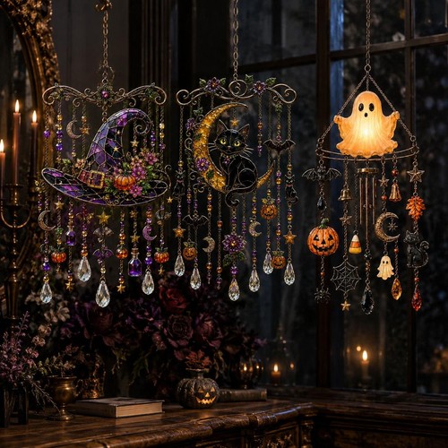 Halloween acrylic crystal wind - halloween,