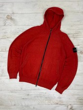 STONE ISLAND Hoodie Sweater Knitwear Full Zip 2019 Men SZ S orange