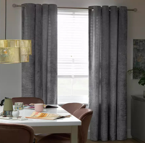 Crushed velvet curtains pair - velvet,