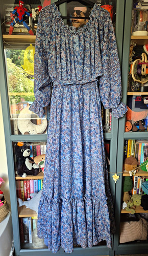 Vintage vera mont blue floral - vintage,