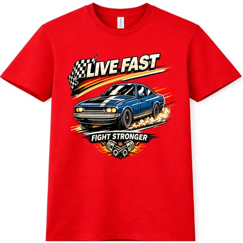 Muscle car shirt live fast - live,