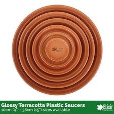 Plastic Terracotta Garden Plant / Flower Pot Hydroponic Saucers | Various Sizes
