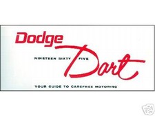 1965  65   DODGE DART OWNER'S