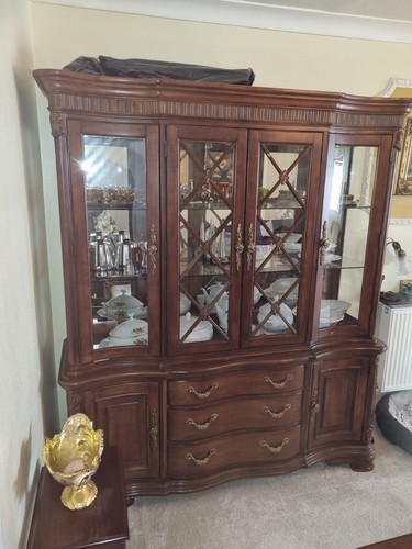 Wooden display cabinet heavy - wooden,