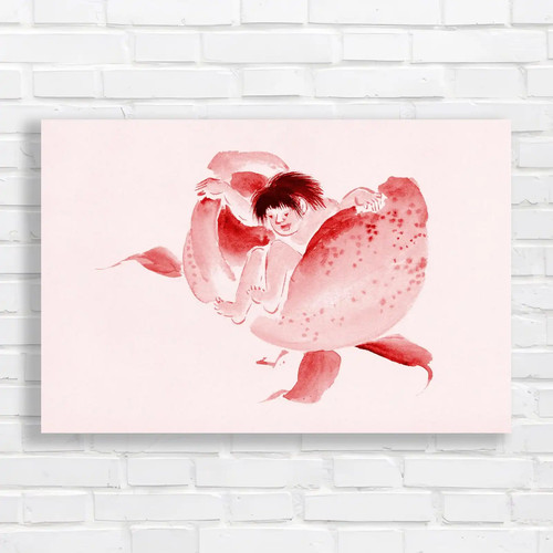 Whimsical floral angel red - whimsical,