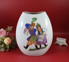Chodziez Porcelain Vase H. 20cm. Polish Dance: Krakowiak, Mazur