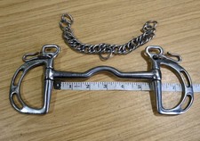 5.5" Korsteel Slotted Cheek Port Mouth Kimblewick Bit, Curb Chain *Free Postage*