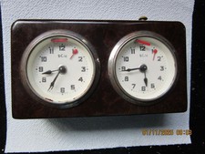 Rare Vintage B  C M   Chess clock - 1950's -  Bakelite / Early plastic