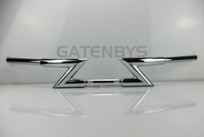 New 1" Chrome Z-Bar Motorcycle Handlebar 1.25" Rise For Chopper Custom Harley