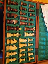 Wegiel Handmade European Ambassador Chess Set - Wooden 21 Inch Foldable