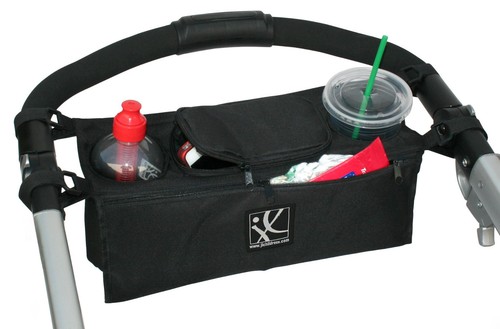 Stroller cup holder organizer
