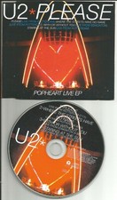 U2 Popheart LIVE EP w/ 4 RARE LIVE TRX PICTURE DISC Europe CD single USA seller