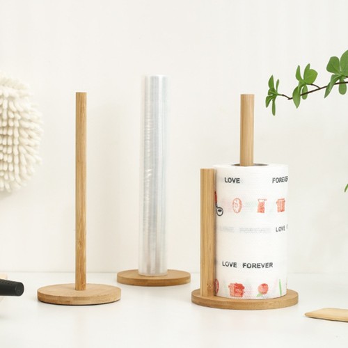Wooden roll paper towel holder - roll,