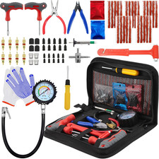 MOTORCYCLE CAR VAN TUBELESS TYRE PUNCTURE REPAIR KIT TIRE TOOL PLUG EMERGENCY UK