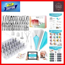 Gourmet Cake Decorating Kit - 74 PCS Assortment with Flower Tips & Accessories