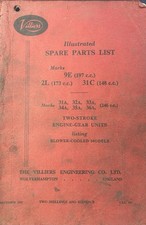 VILLIERS 9E 197cc / 2L 173cc / 31C 148cc 2-STROKE UNITS SPARE PARTS LIST 1962