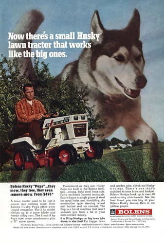 1971 bolens lawn tractor now - lawn,
