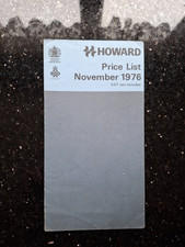 HOWARD ROTAVATOR PRICE  LIST NOVEMBER 1976 220 GEM 350 ROTOVATOR