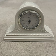 Belleek Parian China Mantel Clock – Ivory Ceramic Celtic Design Home Décor