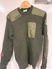 Rare Issued Irish Army Knitted Wool Jumper With All Army Badge