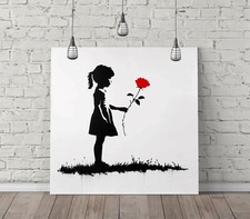 GIRL WITH FLOWER BANKSY