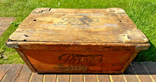 Vintage wooden crate boots - crate, –