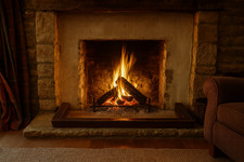 Vintage Wooden Fire Fender –