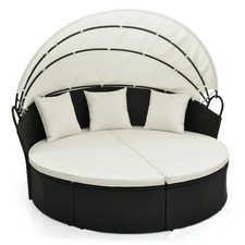 Wicker Daybed Patio Round