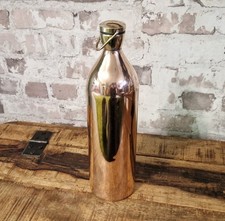 Wonderful antique vintage copper & brass hot water bottle flask steam punk style