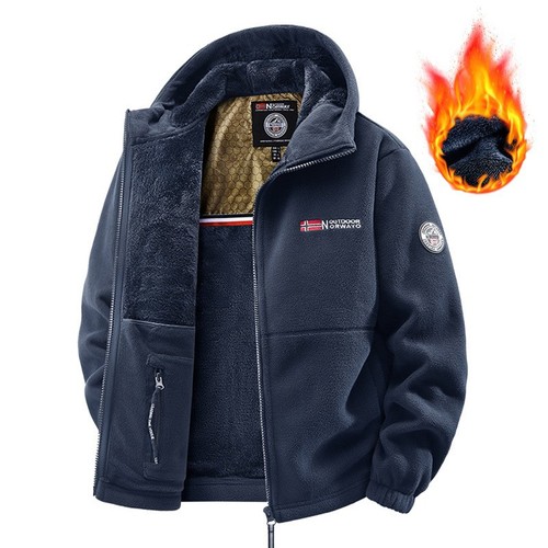 Men fleece jacket outdoor warm - men,