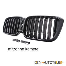 Radiator Grill Single Bridge Kidney Grill Fits BMW X3 G01 X4 G02 2021- BLACK