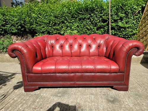Leather chesterfield sofa - leather,