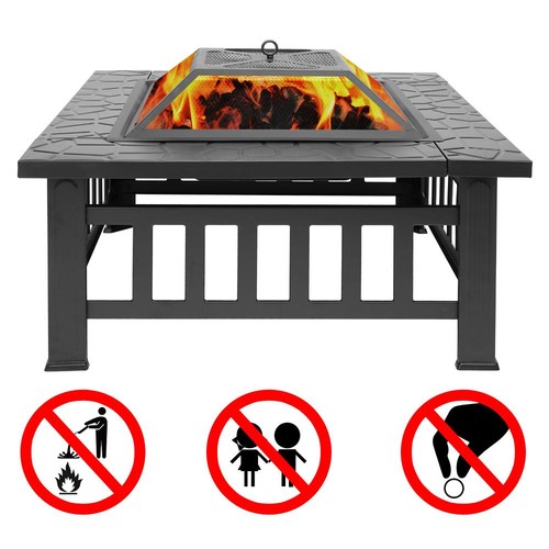 Fire pit bbq - pit, square