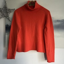Massimo Dutti wool cashmere women pullover sweater jumper orange/ size S
