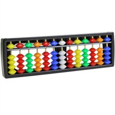 Portable Soroban for w/ Colorful Beads Mathematics Calculate Tool Aba