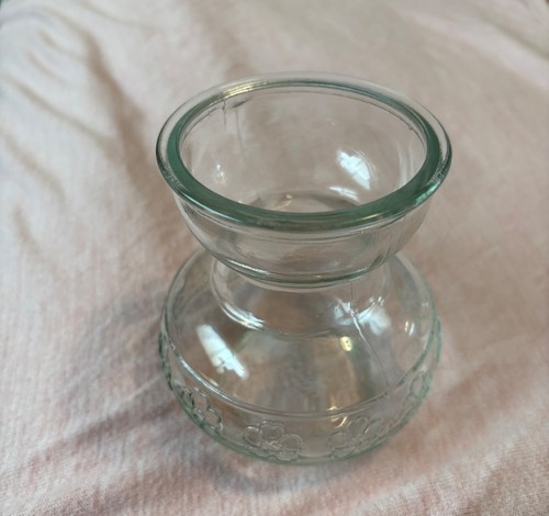 Clear glass embossed - clear, 4”