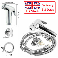 Chrome Muslim Shower Spray Head Hose Bidet Shattaf Toilet Douche Hygienic Kit UK