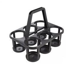 Plastic Milk Bottle Pint Carrier Crate Glasses Folding Holder 6 Six Fresh Black