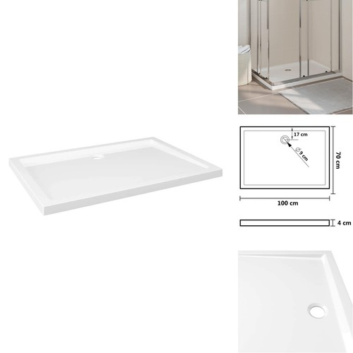 Vidaxl rectangular abs - rectangular, shower