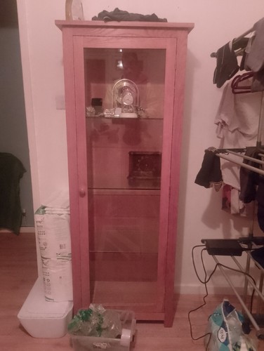 Solid oak display - oak, cabinet
