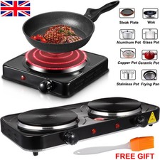 Hot Plate Electric Cooker Single Portable Table Top Kitchen Hob Stove 1000W UK
