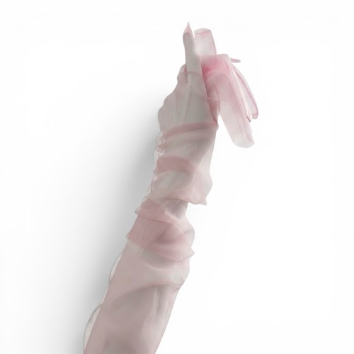 Pink sheer tulle opera - tulle, length
