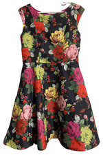 Baker by Ted Baker Dress Girls 8 M Kids Youth Floral Roses Fit And Flare Fancy