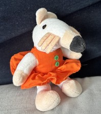 MAISY MOUSE 13" soft toy MIMI SOURIS orange dress LUCY COUSIN VINTAGE 1999