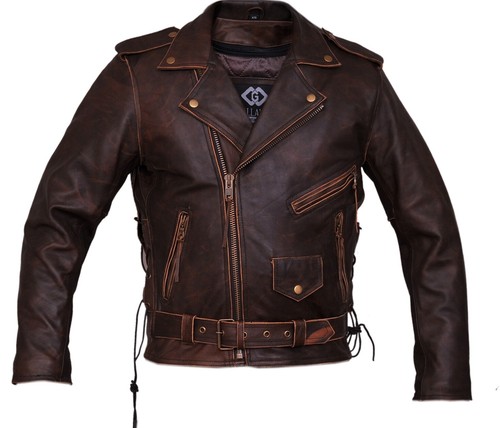 Mens brown distressed leather - mens,